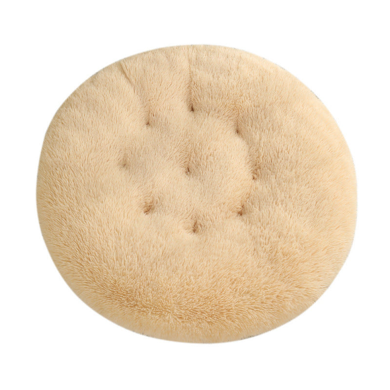 Pet Round Plush Warm Sleeping Mat Bed House