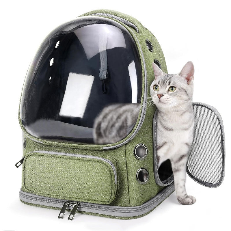 Portable Transparent Pet Backpack For Travel And Outdoor Use
