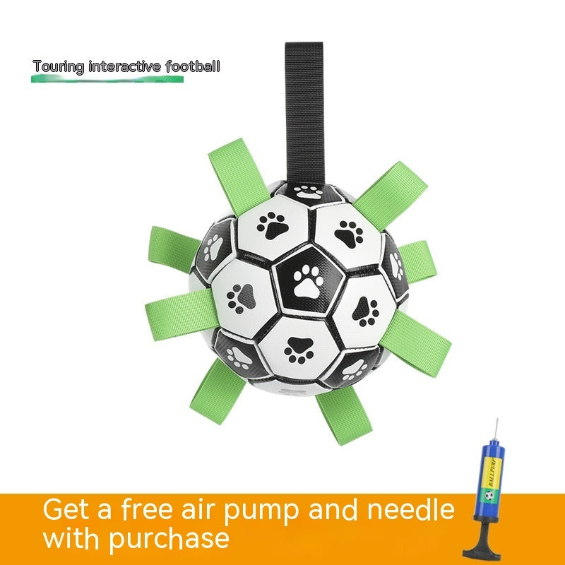 Pet Interactive Football Outdoor Training Bite Chew Teething Ball Toy