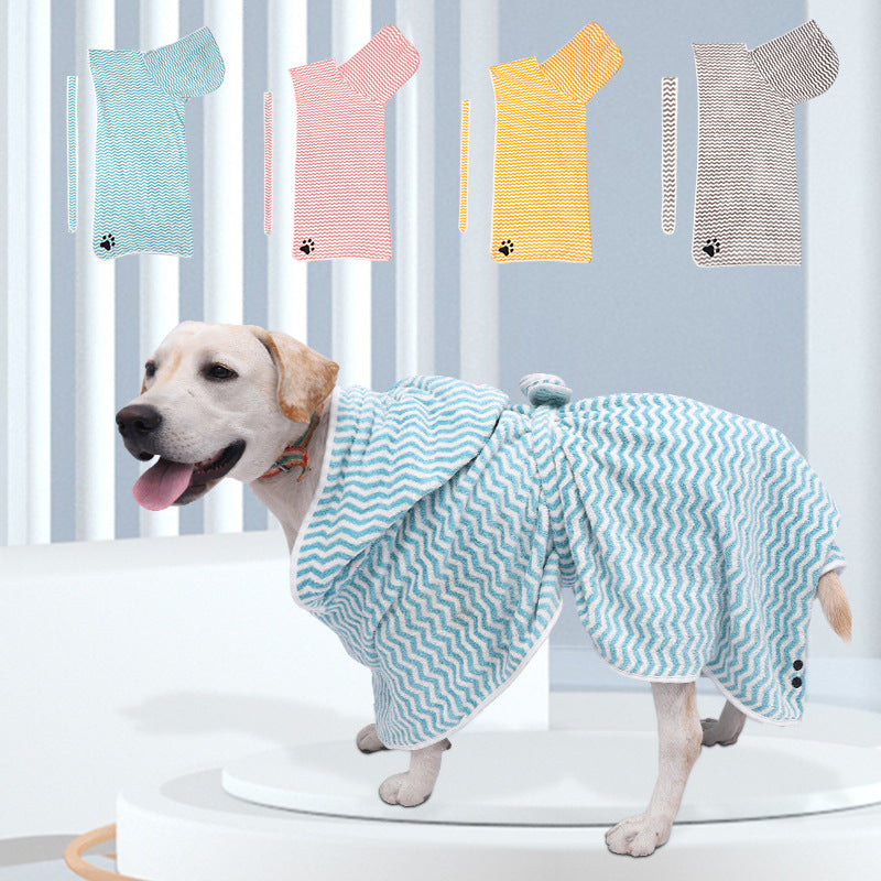 Microfiber Bathrobe Towel For Fast Drying And Comfortable Grooming Use