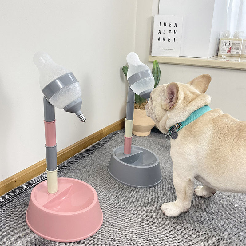 Automatic Height Adjustable Pet Water Dispenser Stand Fountain Feeding Bowl