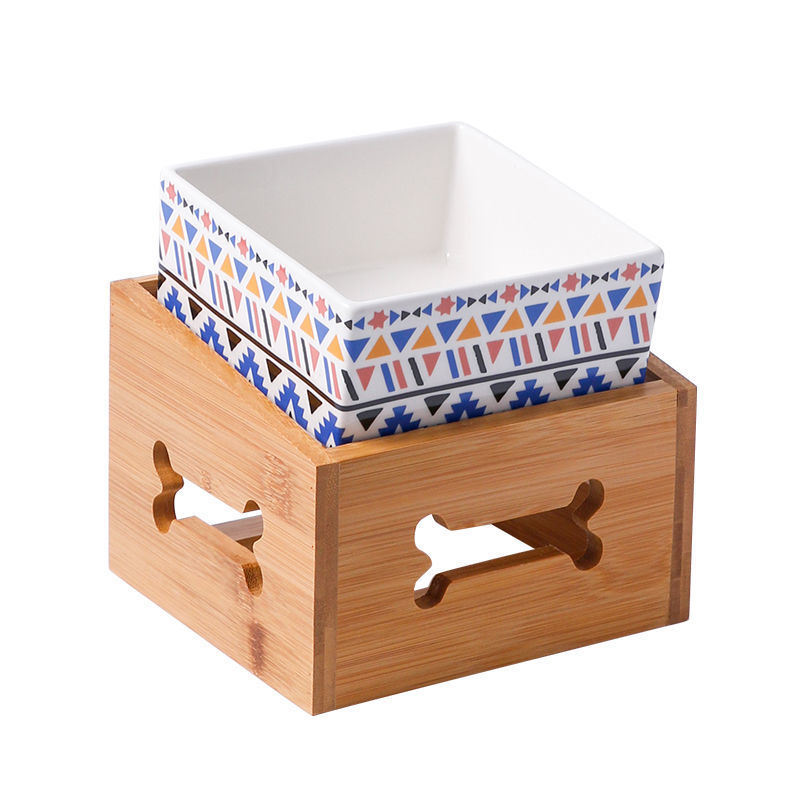 Pet Large Capacity High Stand Ceramic Bowl