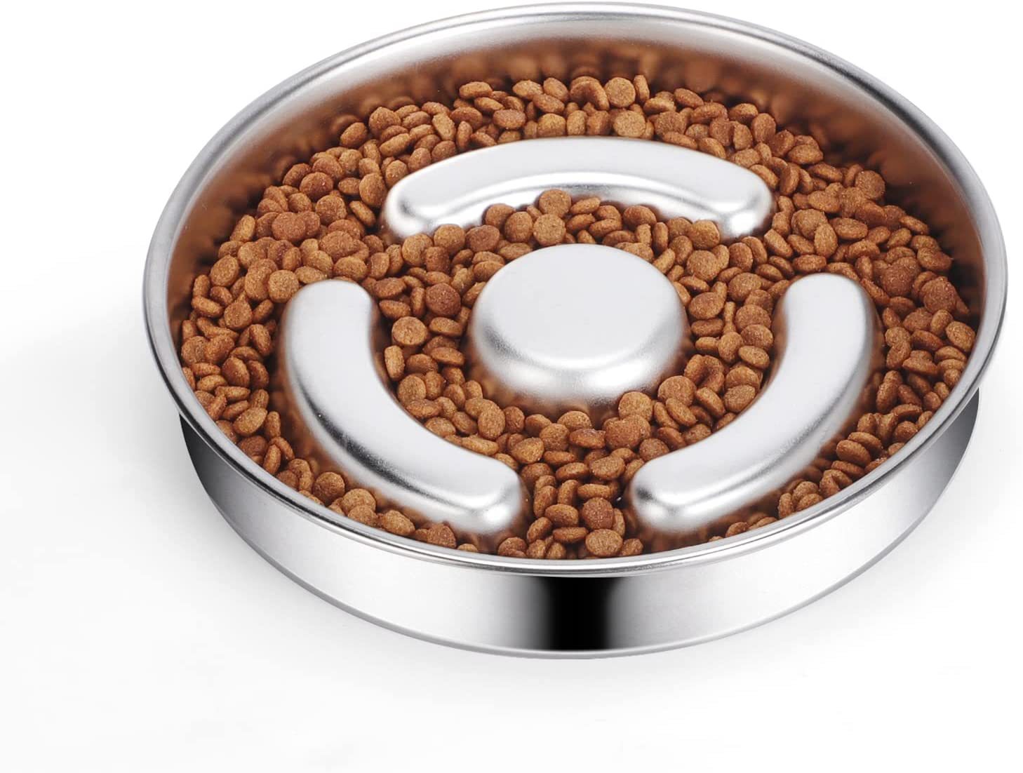Stainless Steel Pet Slow Feeding Neck Protector Bowl