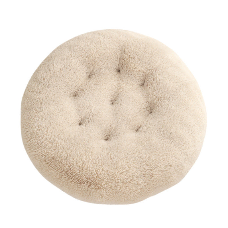 Pet Round Plush Warm Sleeping Mat Bed House