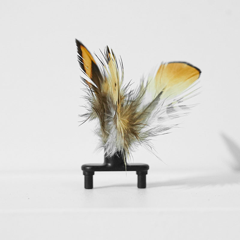Electric Interactive Running Bee Pet Teaser Feather Toy