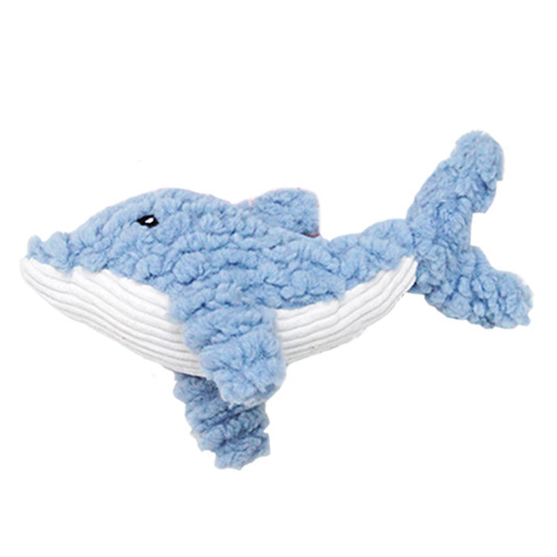 Plush Animal Shape Bite Resistant Squeaky Corduroy Pet Toy Training Accessory