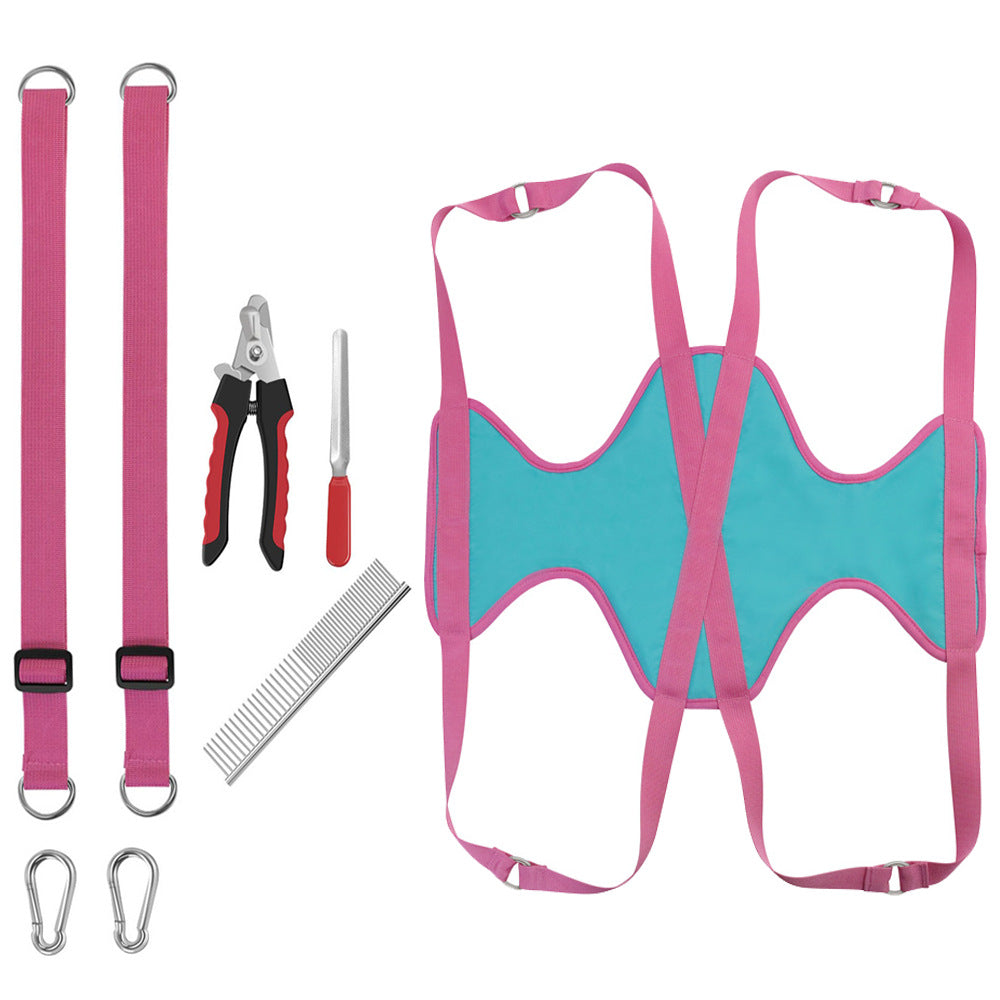 Pet Grooming Hammock Harness Kit For Safe Nail Trimming And Care
