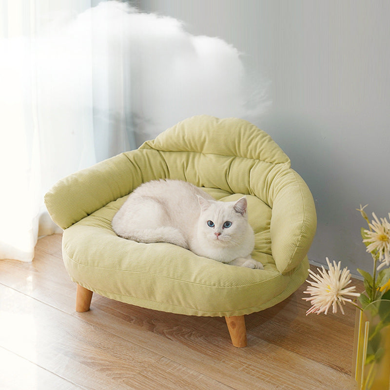 Pet Four Seasons Raised Solid Wood Thickened Bed