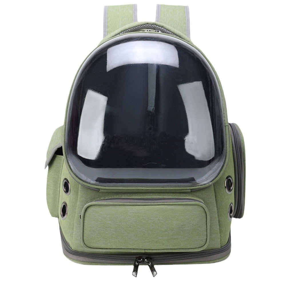 Portable Transparent Pet Backpack For Travel And Outdoor Use