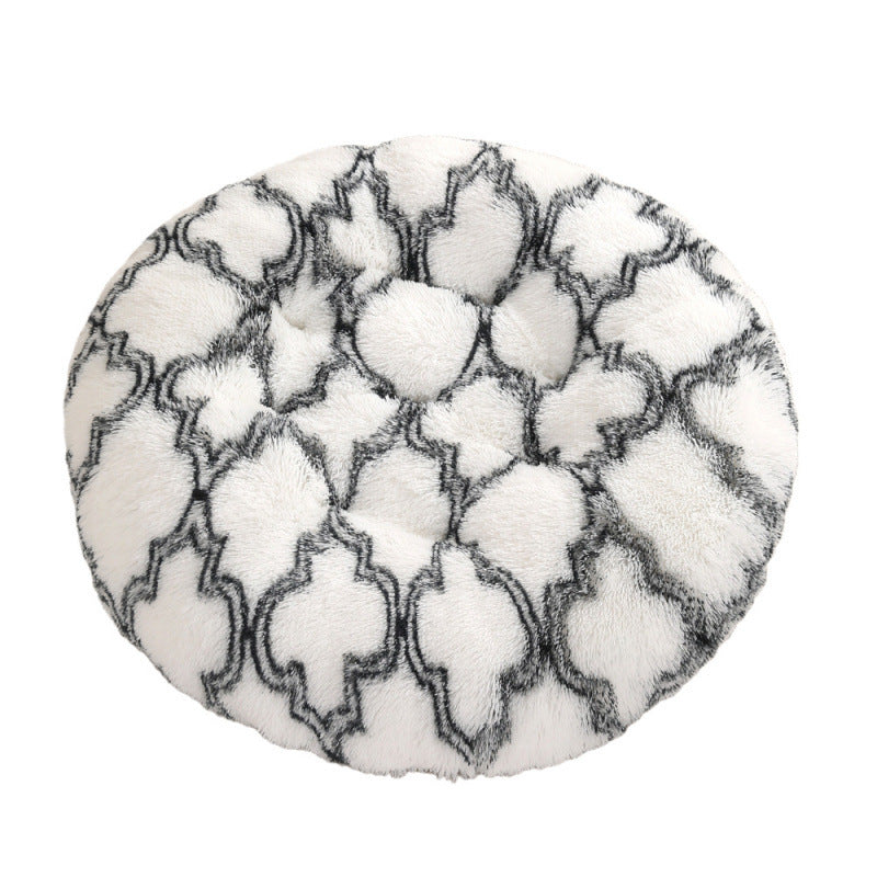Pet Round Plush Warm Sleeping Mat Bed House