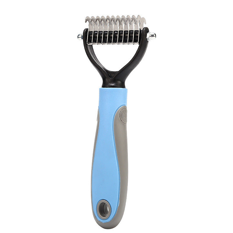 Stainless Steel Double Sided Pet Grooming Comb For Hair Removal And Dematting
