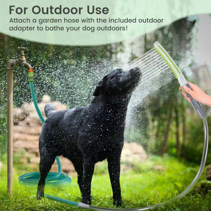 Pet Bathing Shower Brush With Integrated Water Flow For Cleaning Use