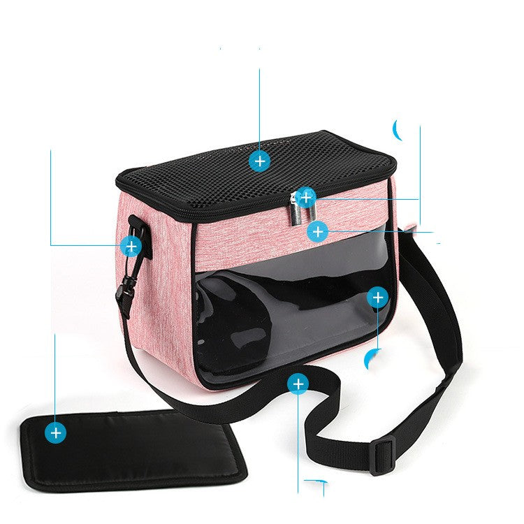 Crossbody Pet Carrier Bag For Small Animal Travel Cage