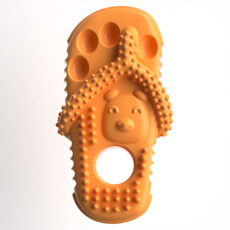Durable Pet Chewing Slipper Toy Teething Rubber Dental Health Toy