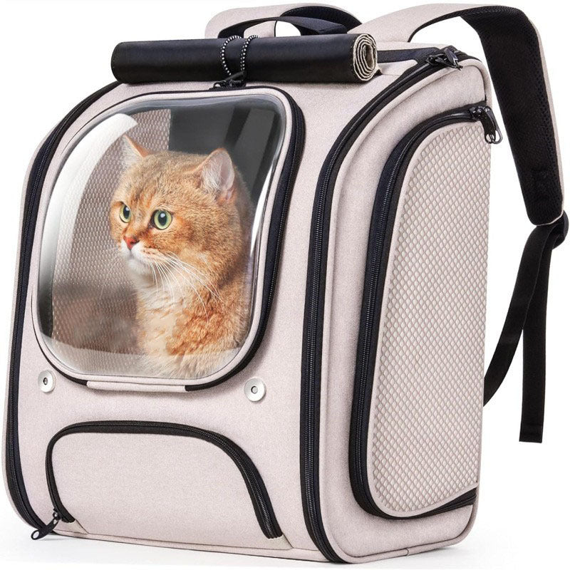 Portable Aviation Style Pet Backpack For Travel And Outdoor Use