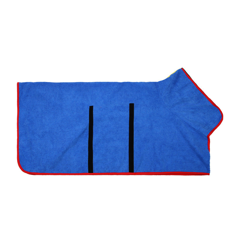 Bathing Robe Style Pet Clothing For Comfortable Drying And Grooming Use