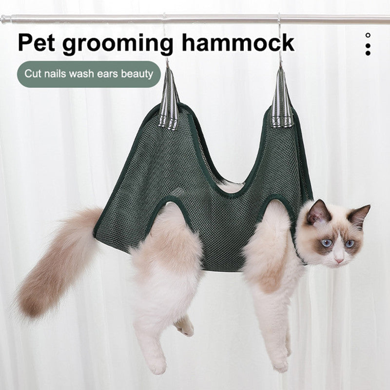 Pet Grooming Hammock Harness For Safe Nail And Ear Care Use