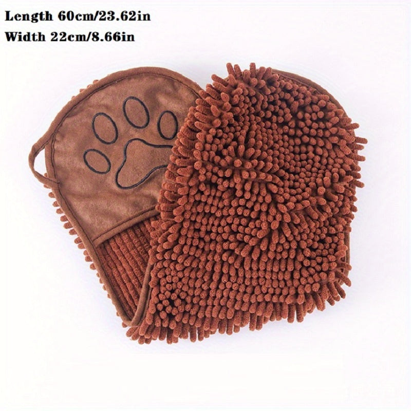 Microfiber Quick Dry Pet Towel With Hand Pockets For Fast Absorption