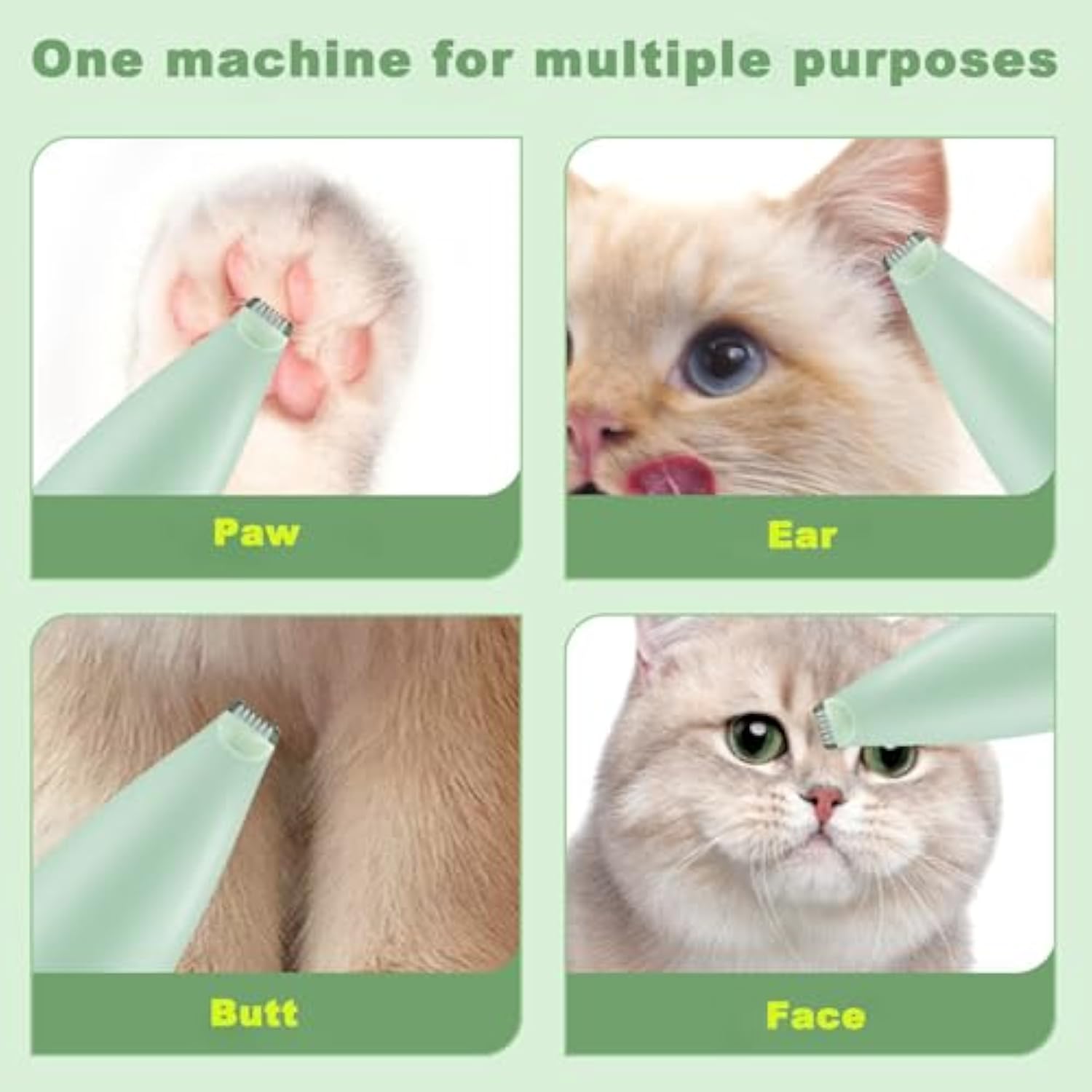 Rechargeable Pet Paw Trimmer For Safe Grooming Of Paws Ears Face