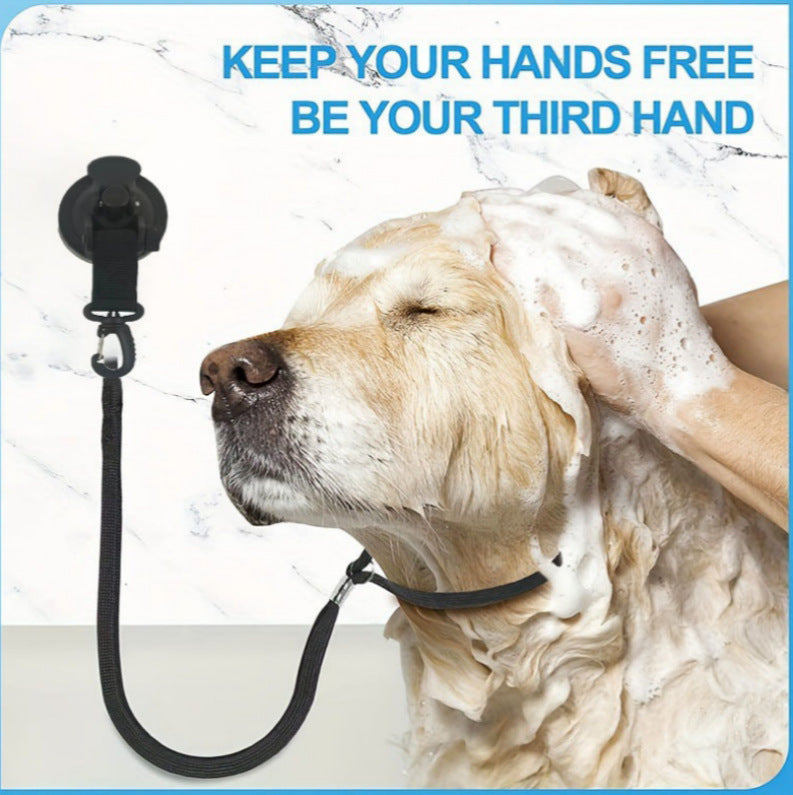 Pet Bathing Suction Cup Restraint System For Safe Grooming Control