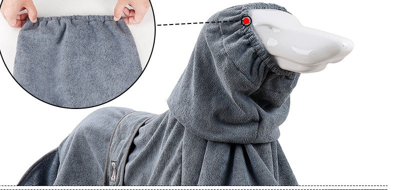 Highly Absorbent Cotton Pet Bathrobe Towel For Quick Drying