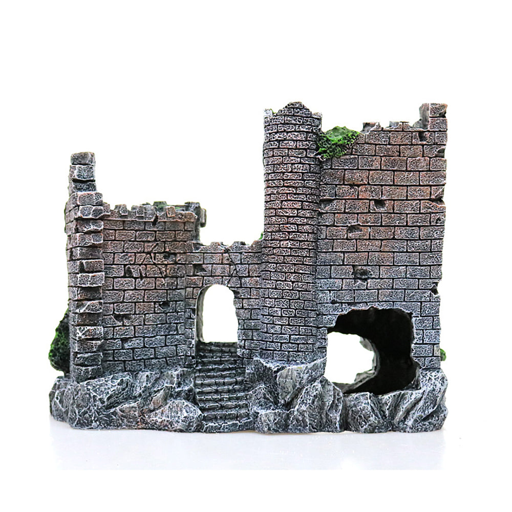 Resin Castle Decoration For Pet Tank Aquatic Display