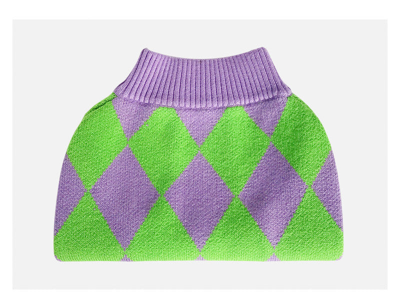 Plaid Pet Sweater For Comfortable Everyday Wear