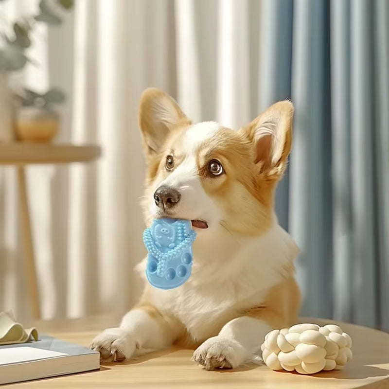 Durable Pet Chewing Slipper Toy Teething Rubber Dental Health Toy