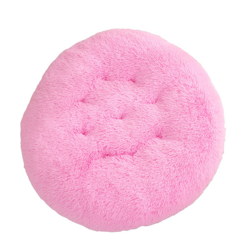 Pet Round Plush Warm Sleeping Mat Bed House