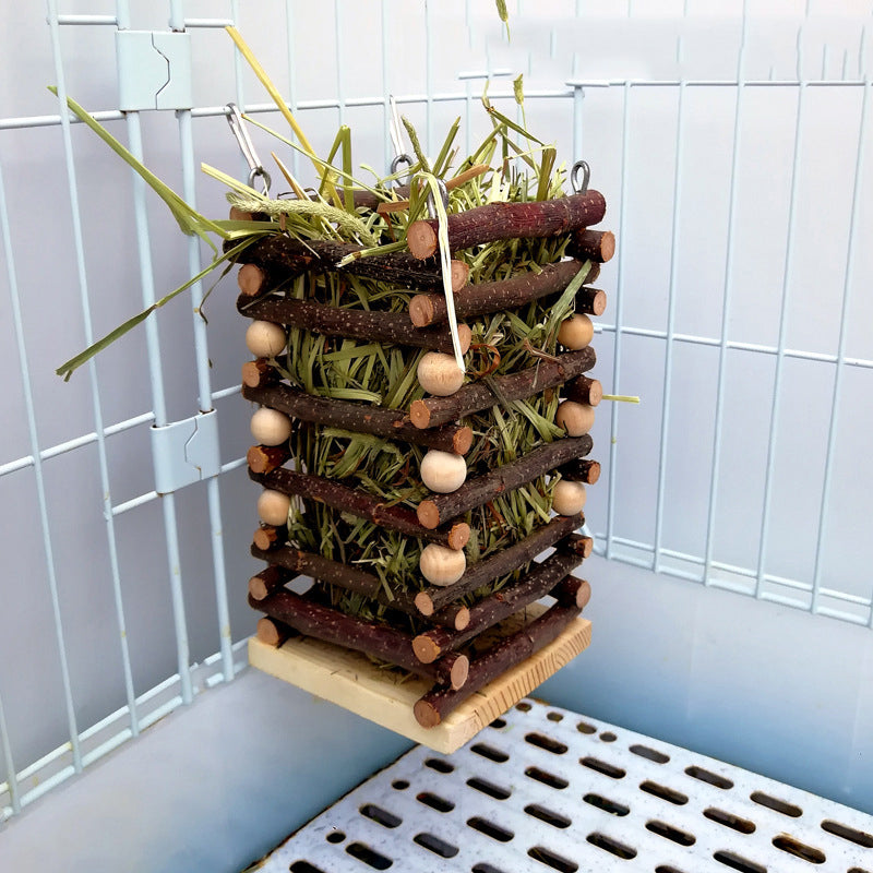 Hay Grass Feeder For Pet Foraging Cage System