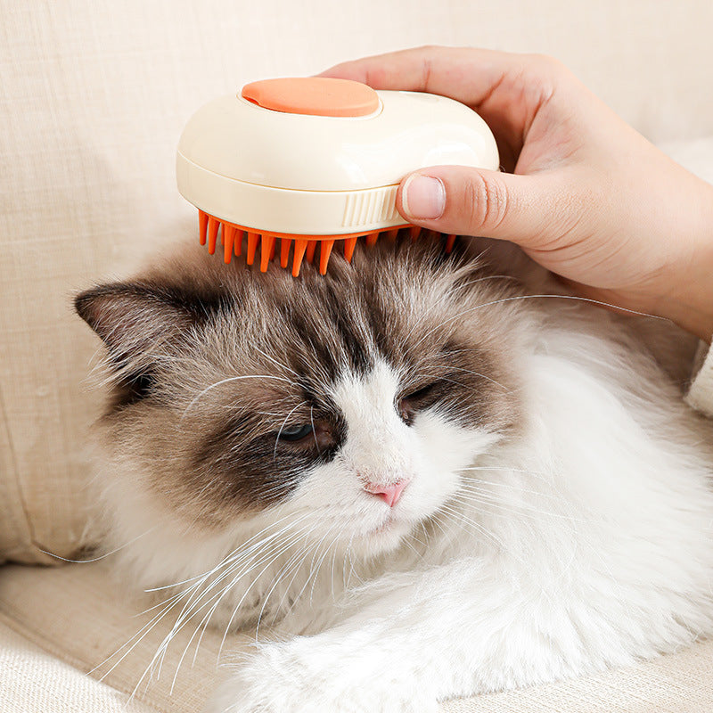 Electric Self Cleaning Steam Pet Grooming Brush For Massage And Hair Care