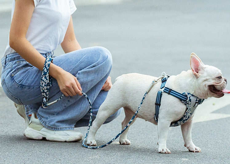 Outdoor Pet Floral Round Hand Holding Rope