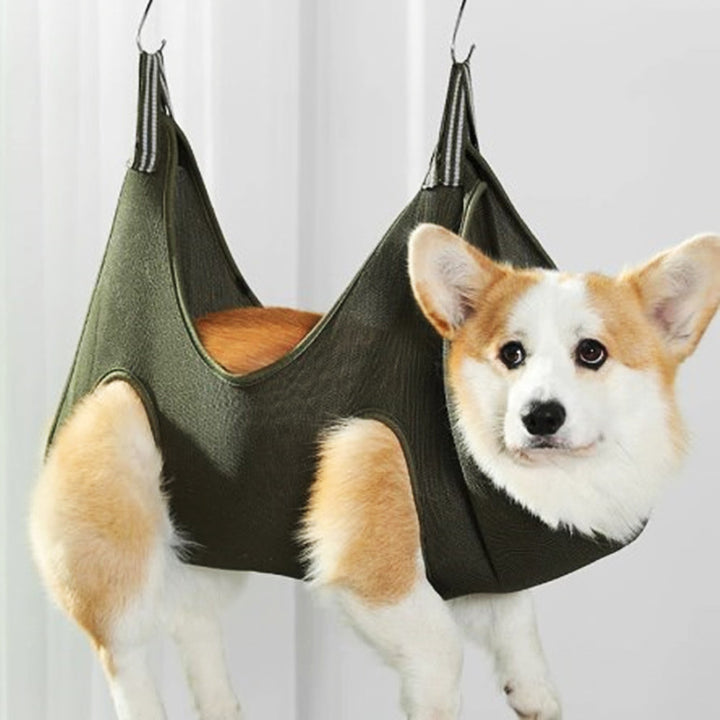 Pet Grooming Hammock Harness For Safe Nail And Ear Care Use