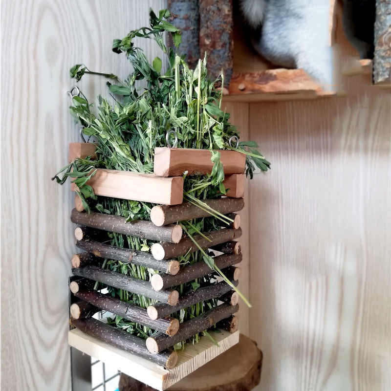 Hay Grass Feeder For Pet Foraging Cage System
