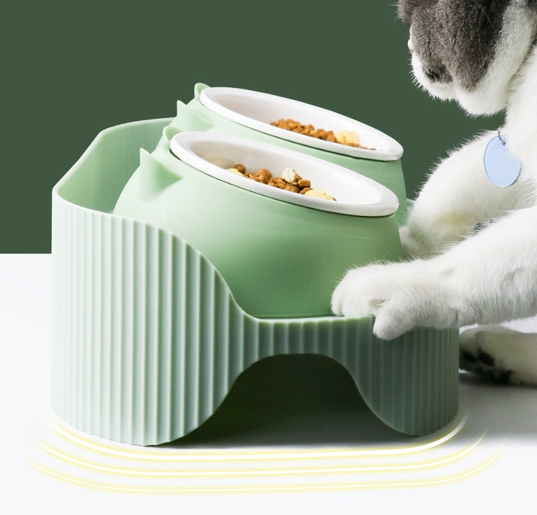 Pet Ceramic Cervical Spine Protection Food Bowl