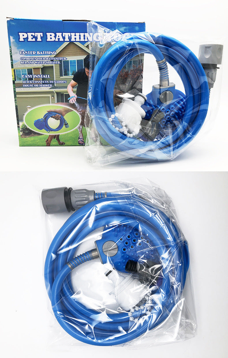 Pet Bathing Glove With Silicone Nozzle And Massage Shower Brush
