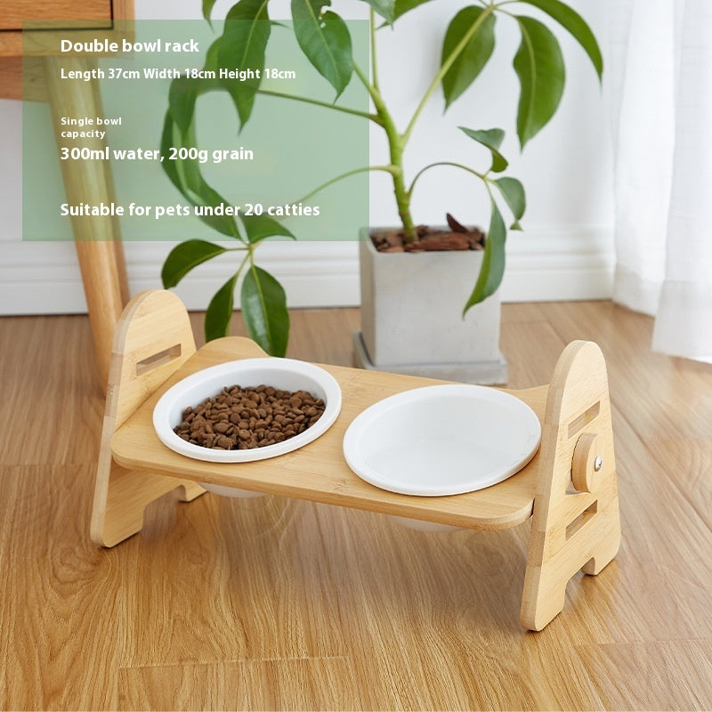 Oblique Mouth Pet Cervical Spine Protection Drinking Bowl