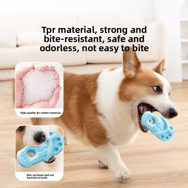 Durable Pet Chewing Slipper Toy Teething Rubber Dental Health Toy