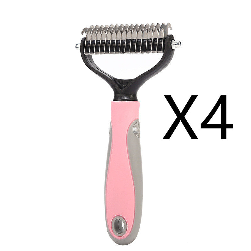 Stainless Steel Double Sided Pet Grooming Comb For Hair Removal And Dematting