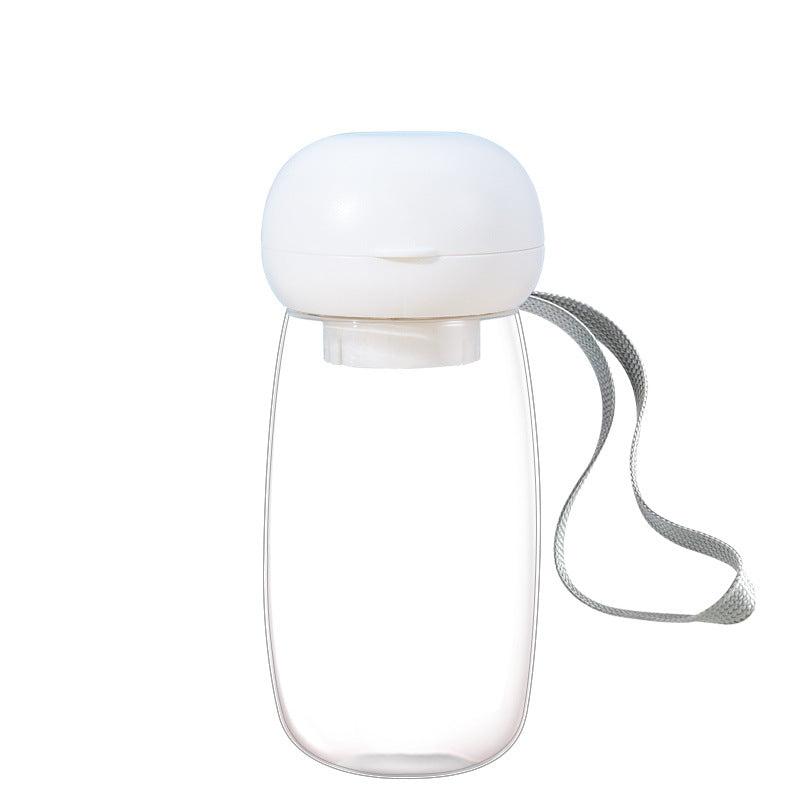 Portable Outdoor Travel Pet Water Bottle Drinking Cup Feeding Bowl With Lanyard