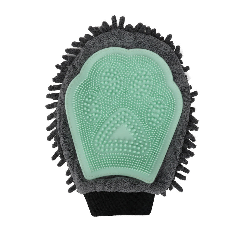 2-In-1 Pet Bathing Grooming Glove For Brushing And Massage Use