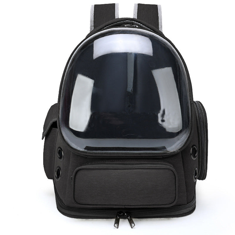 Portable Transparent Pet Backpack For Travel And Outdoor Use