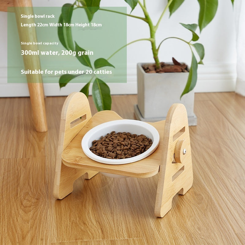 Oblique Mouth Pet Cervical Spine Protection Drinking Bowl