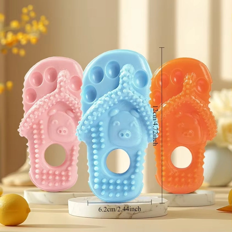 Durable Pet Chewing Slipper Toy Teething Rubber Dental Health Toy