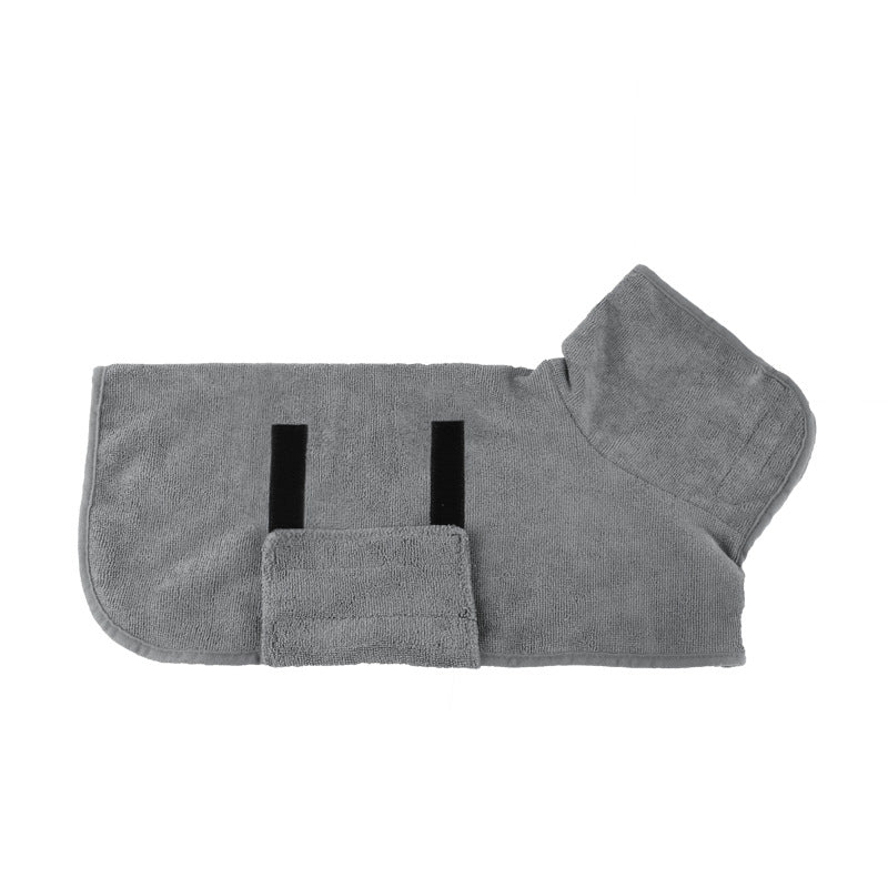 Bathing Robe Style Pet Clothing For Comfortable Drying And Grooming Use