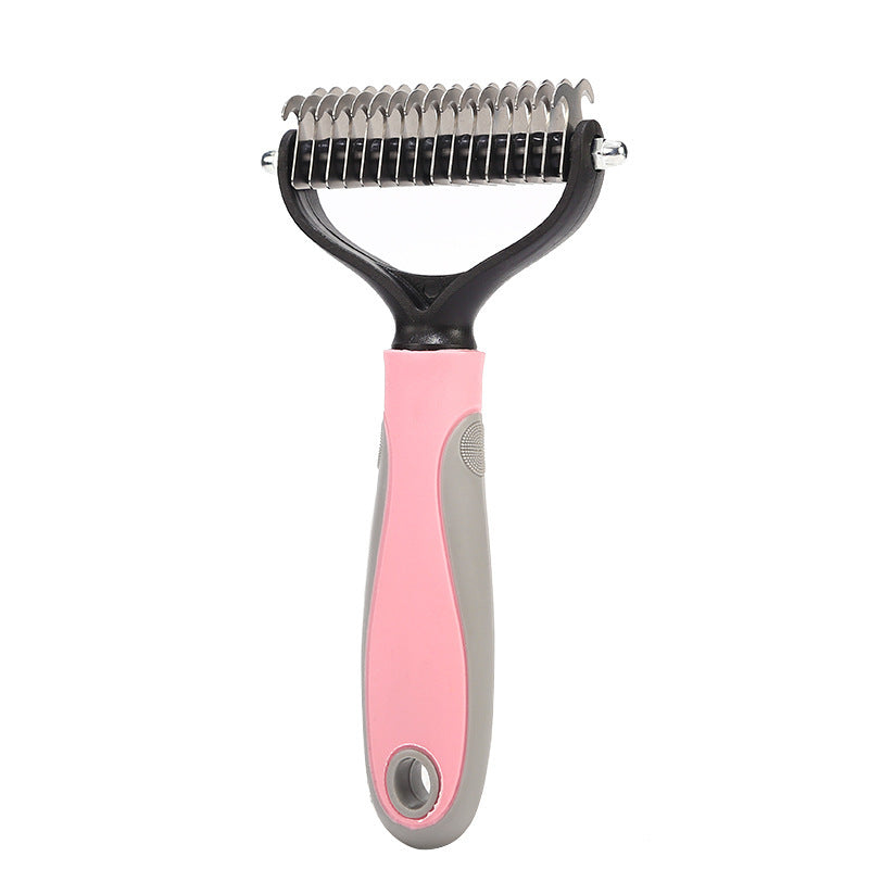 Stainless Steel Double Sided Pet Grooming Comb For Hair Removal And Dematting