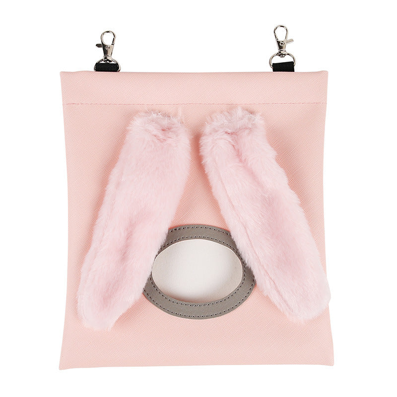Cute Straw Bag Pet Hay Feeder For Small Animal Cage