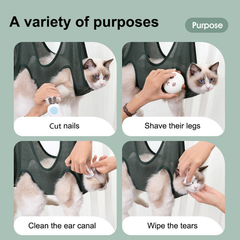 Pet Grooming Hammock Harness For Safe Nail And Ear Care Use