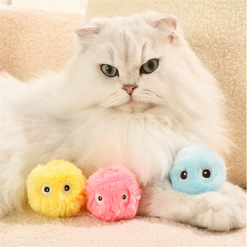 Kitty Calling Light Emitting Teasing Ball Catnip Sound Long Lasting Molar Pet Toy