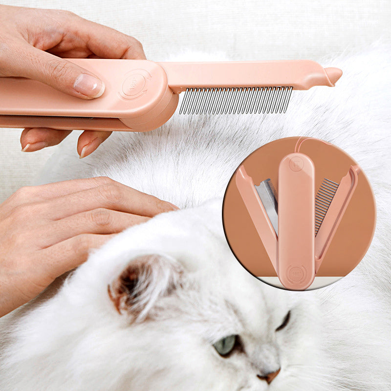 Pet Dematting Comb With Dense Teeth For Hair Removal And Grooming Use